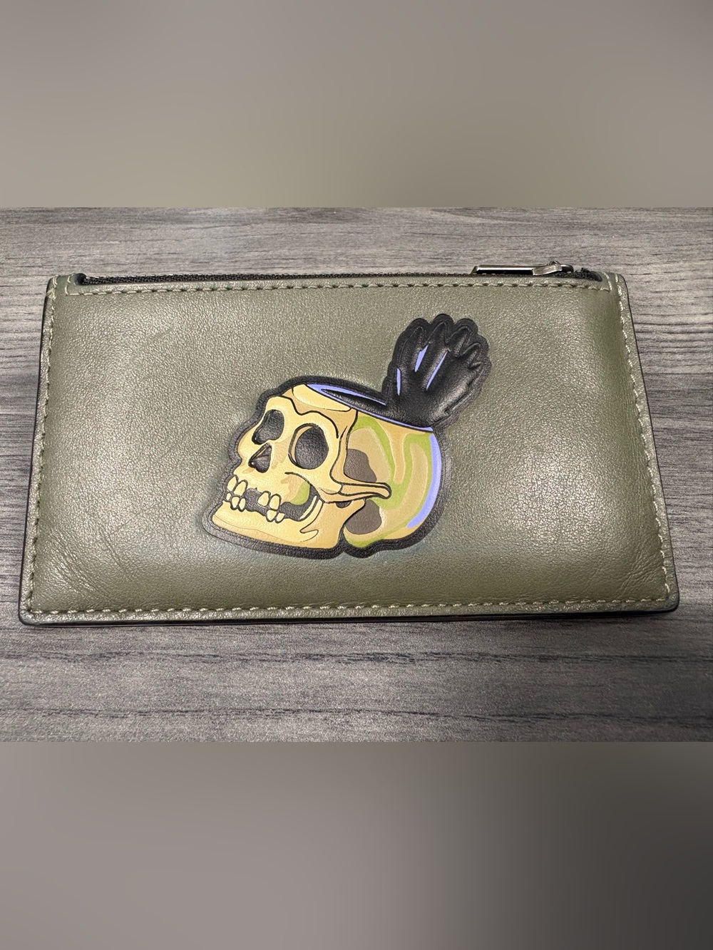RARE - Disney X Coach - Skull Zip Card Case - Dark Fairytale Collection 2018